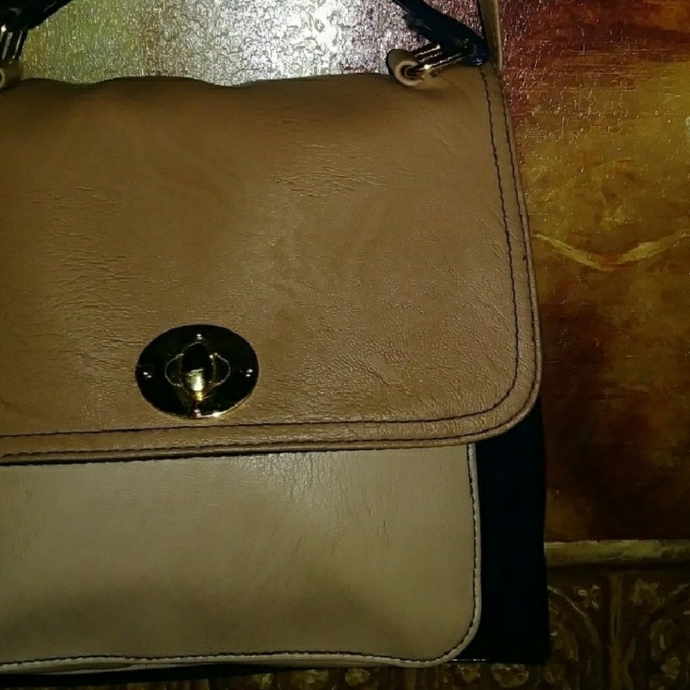 CROSSBODY BAG Christian Siriano Blue Brown Beige